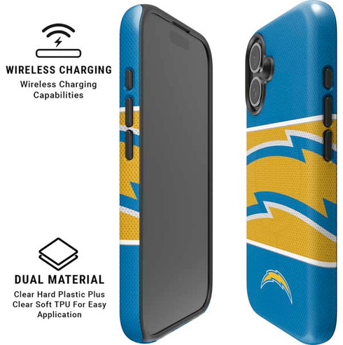 NFL Los Angeles Chargers Zone Block iPhone 16 Plus Magsafe Impact Case